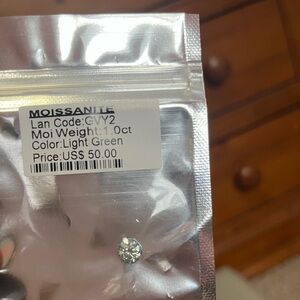 1.0ct Moissanite Loose Stone – Light Green – Round Cut – New